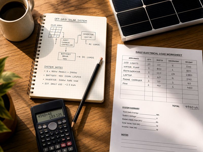 Solar system planning workspace